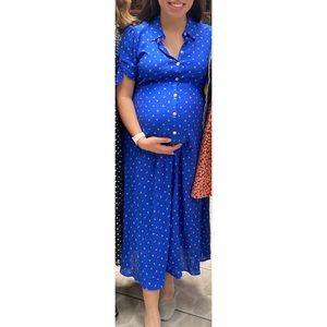 The Nines by Hatch Floral Print Maternity Dress